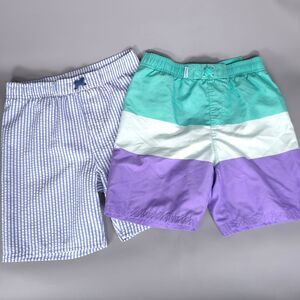 RUGGEDBUTTS Boys‎ Swim Trunks 10 Lot 2 Quick Dry Colorblock Stripe Beach Shorts